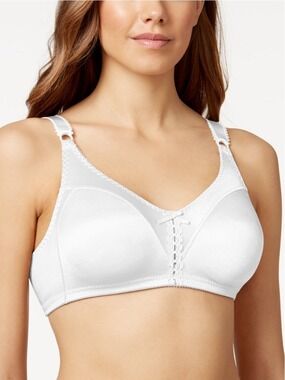 Bali Double Support Tailored Wireless Bra 3820 White 38C Full Coverage Comfort